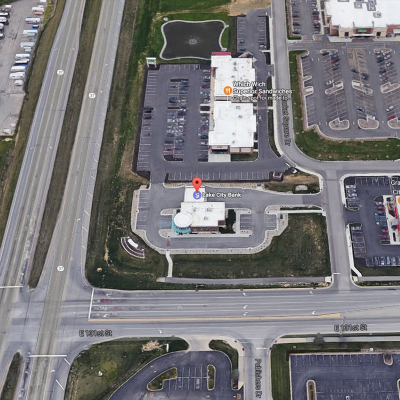 Lake City Bank Aerial Location