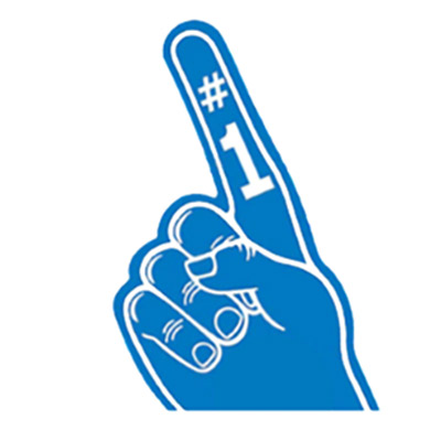 Blue #1 Foam Finger